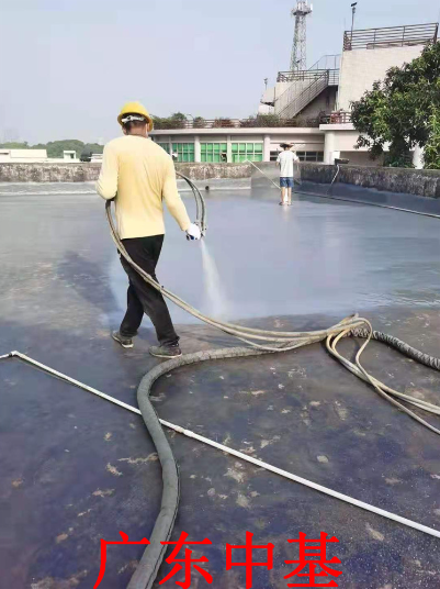 中山某學校樓頂外墻聚脲防水工程